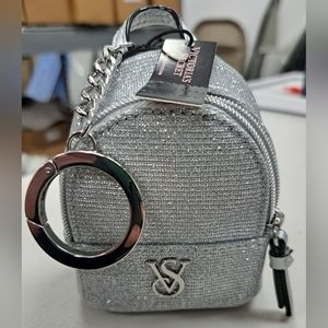 NWT!🩶🩶VICTORIA’S SECRET SILVER MICRO BAG KEYCHAIN CHARM!